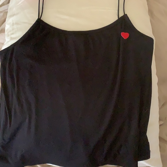 plus black tank top with little red heart - Picture 3 of 3